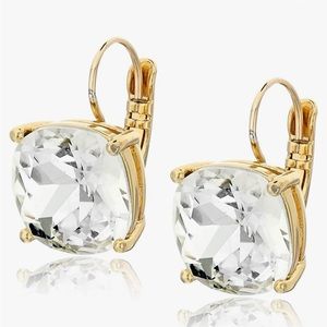 Kate Spade New York earrings goldstone and clear